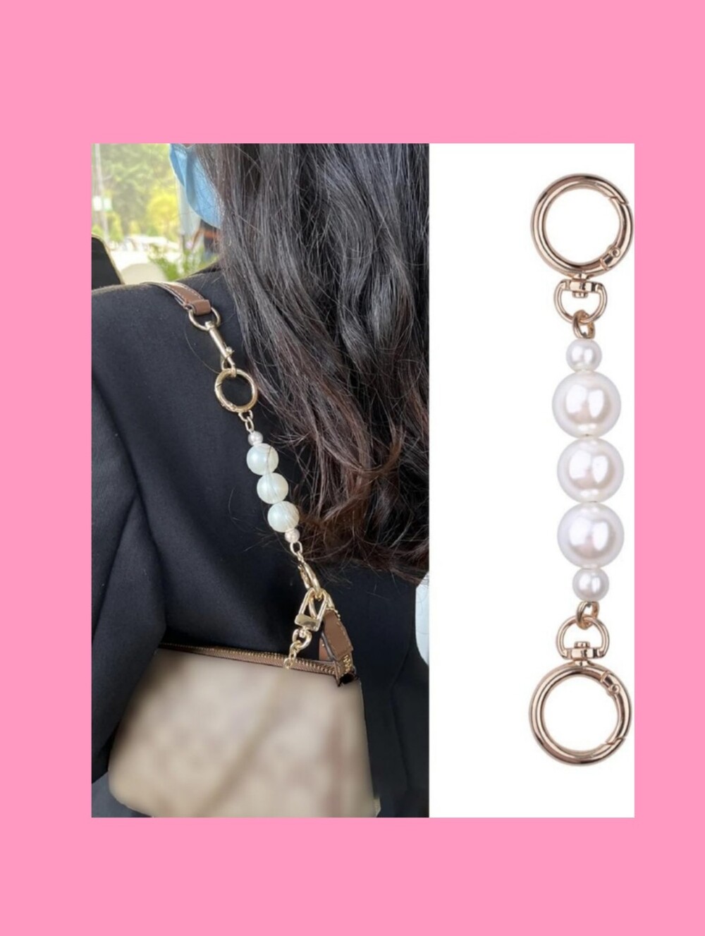 Pearl Bag Chain Strap Extender